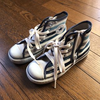 コンバース(CONVERSE)のコンバース ハイカット スニーカー18cm オールスター　ボーダー(スニーカー)