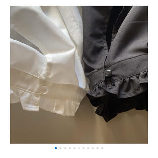 シンゾーン(Shinzone)のmoirelaxing frill ribbon blouse (シャツ/ブラウス(半袖/袖なし))