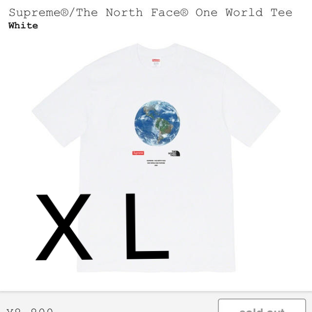 Supreme®/The North Face® One World TeeWhiteSIZE