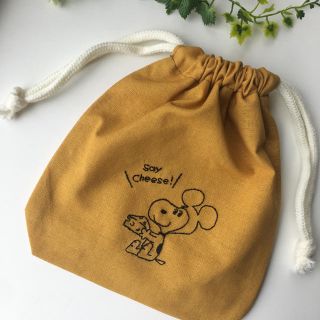 スヌーピー(SNOOPY)のハンドメイド　SNOOPY刺繍巾着ポーチ(ポーチ)