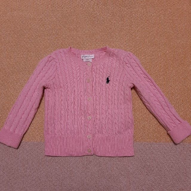 POLO RALPH LAUREN(ポロラルフローレン)のラルフローレン カーディガン　12M　ピンク キッズ/ベビー/マタニティのベビー服(~85cm)(カーディガン/ボレロ)の商品写真