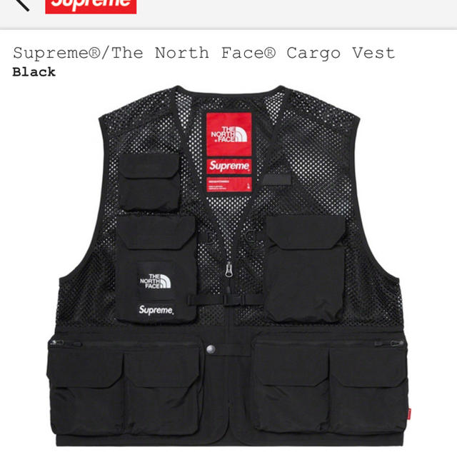 Supreme(シュプリーム)のSupreme The North Face Cargo Vest 黒　S メンズのトップス(ベスト)の商品写真