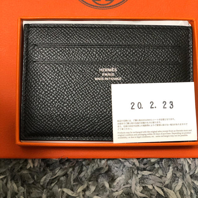 メンズHERMES エルメス カードケース シルクイン