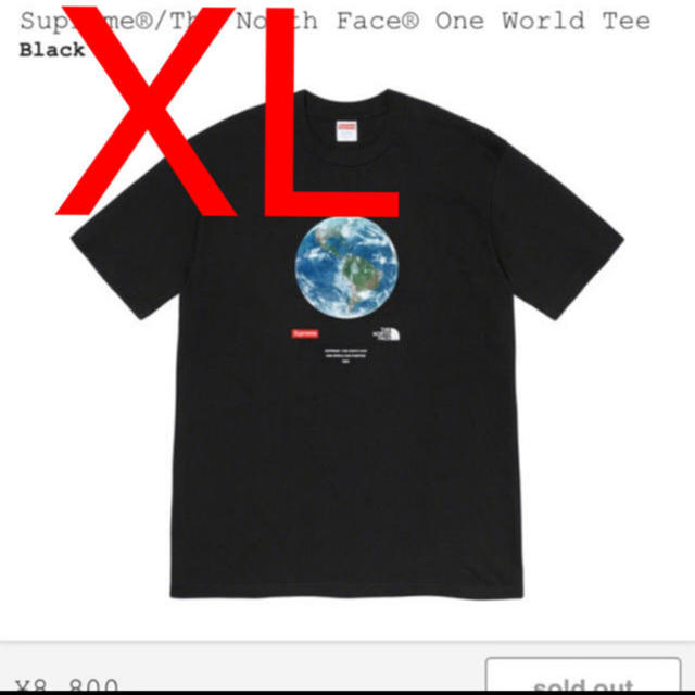 Tシャツ/カットソー(半袖/袖なし)Supreme The North Face One World Tee XL