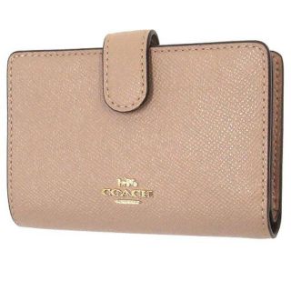 コーチ(COACH)のみーちゃんママ様 タグ付き新品★COACH 二つ折り財布 TAUPE グレージュ(財布)