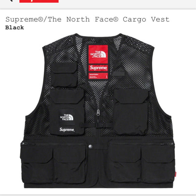 supreme ノースフェイス cargo vest シュプリーム ベスト S - ベスト