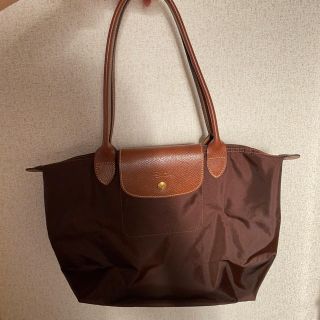 ロンシャン(LONGCHAMP)の【美品】ロンシャン  トートバック　S  ブラウン(ハンドバッグ)