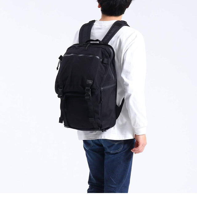 PORTER(ポーター)の吉田カバンポーターPORTER クランカーズデイパックL 黒ブラック美品 メンズのバッグ(バッグパック/リュック)の商品写真