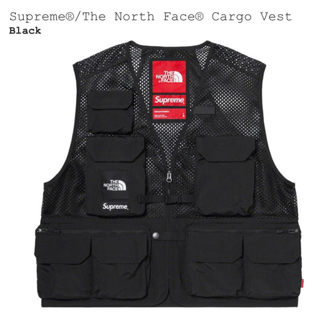 メンズ【M】supreme north face cargo vest ベスト