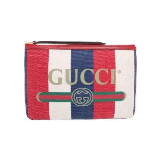 グッチ(Gucci)の☆GUCCI グッチ レトロ プリント クラッチバッグ/メンズ(セカンドバッグ/クラッチバッグ)