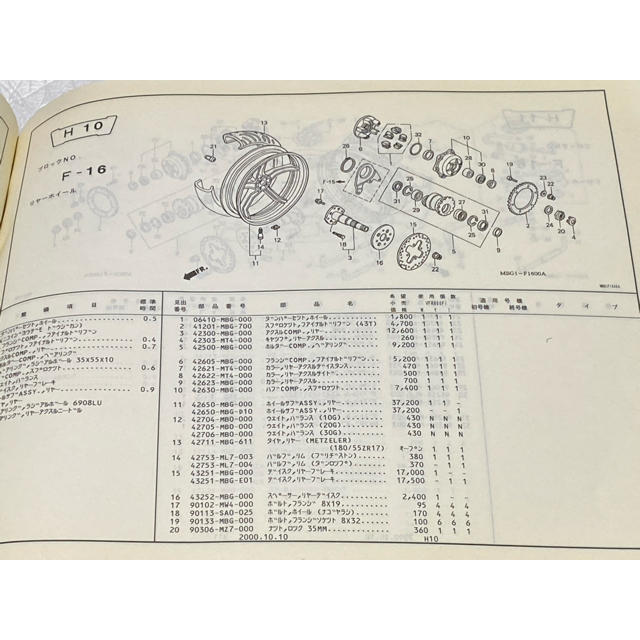 ホンダ(ホンダ)の1998 RC46 VFR800 パーツカタログ　三版　パーツリスト　当時物　 自動車/バイクのバイク(カタログ/マニュアル)の商品写真