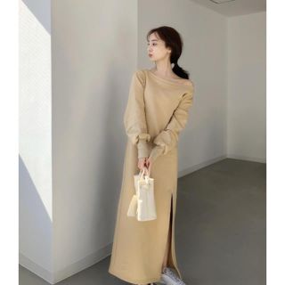 トゥデイフル(TODAYFUL)の【即日発送】限定 louren/sweat slit one piece(ロングワンピース/マキシワンピース)