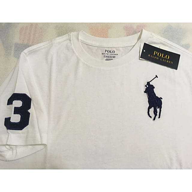 新品[キッズL] POLO ラルフローレン半袖Ｔシャツ ビッグ ポニー ホワイト