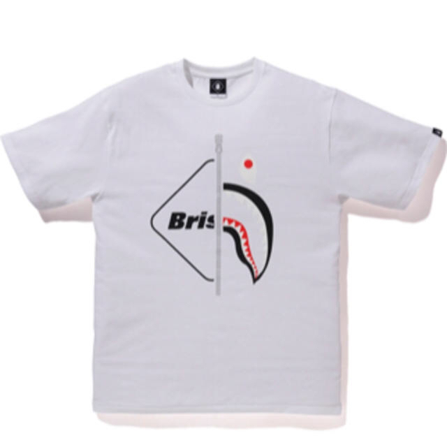 BAPE® X FCRB SHARK TEE　COLOR:WHITE