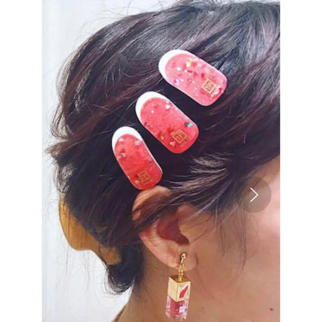 THEATRE PRODUCTS(シアタープロダクツ)の      THEATRE PRODUCTS アクリルネイルチップミニバレッタ レディースのヘアアクセサリー(バレッタ/ヘアクリップ)の商品写真