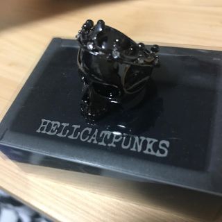 ヘルキャットパンクス(HELLCATPUNKS)のHELLCATPUNKS スカルリング 13号　黒　ヘルキャットパンクス(リング(指輪))