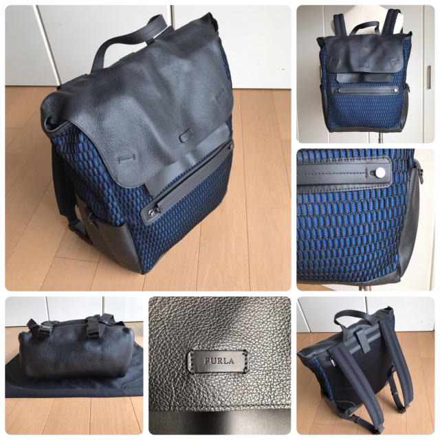 紺×赤 最終価格 美品 FURLA 2wayバックパック | medicine.hiro-clinic
