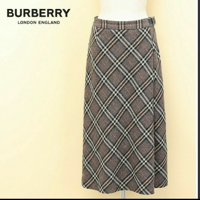 BURBERRY - ♥バーバリー アンゴラ カシミヤ混 ノバチェック ロング スカート の通販 by ミニオン's shop｜バーバリーならラクマ