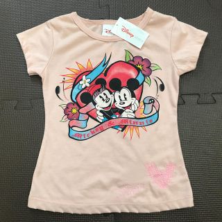 ディズニー(Disney)のディズニーストア　100 ミッキー ミニー　ピンクT(Tシャツ/カットソー)