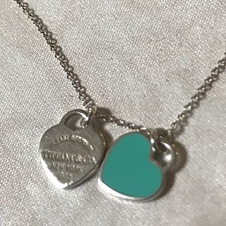 ティファニー(Tiffany & Co.)の【中古】ティファニー ミニダブルハートタグ ペンダント ネックレス(ネックレス)