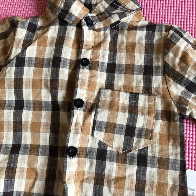 チェックシャツ キッズ/ベビー/マタニティのベビー服(~85cm)(シャツ/カットソー)の商品写真