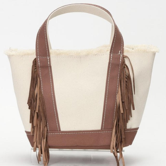 ayako SideFringeToteBag[S]CAMEL