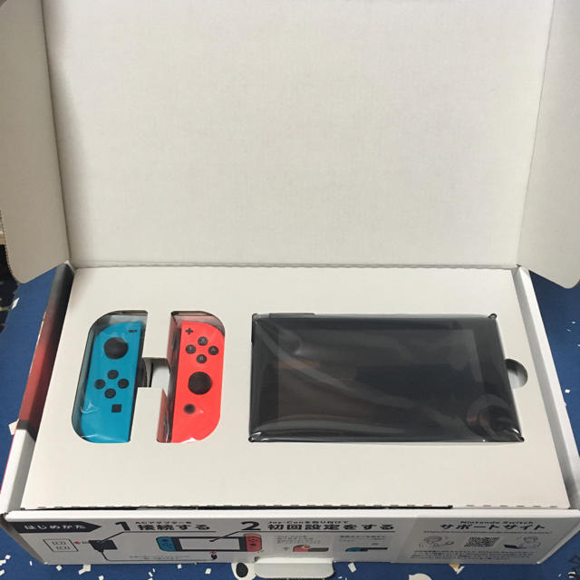 【新品未使用】ニンテンドースイッチ ネオン 旧型 店舗印無し エンタメ/ホビーのゲームソフト/ゲーム機本体(家庭用ゲーム機本体)の商品写真