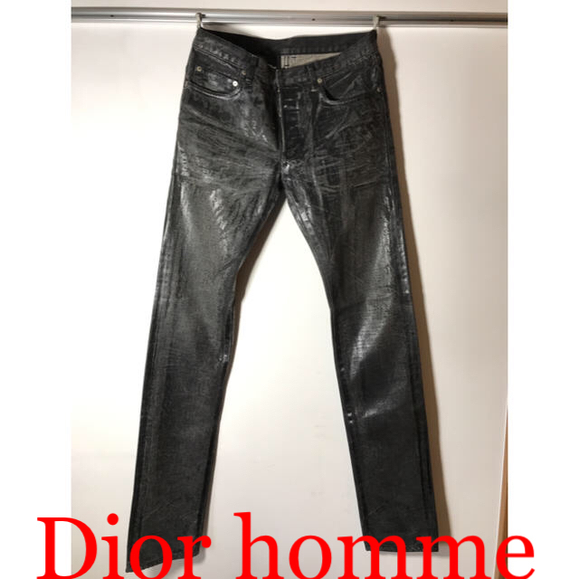 超名作Dior Homme ラスターコーティング エディ期 デニム ジーンズ30