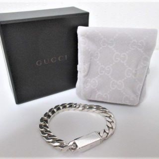 グッチ(Gucci)の☆GUCCI グッチ シルバー ブレスレット/メンズ/19cm☆人気完売モデル(ブレスレット)