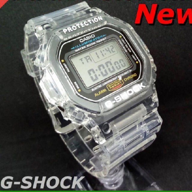 スケルトンParts+ G-SHOCK DW-5600E Set（白・シルバー）