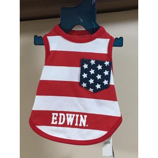 エドウィン(EDWIN)のEDWIN レッド XSサイズ スターアンドボーダー 犬服 メッシュ タンク(犬)