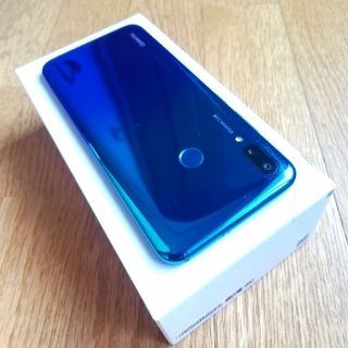 アンドロイド(ANDROID)の【中古】HUAWEI Nova Lite 3  ブルー simフリー　ケース付き(スマートフォン本体)