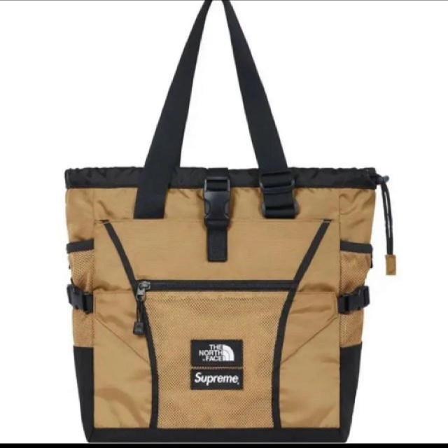 メンズsupreme north face tote bag gold トートバッグ