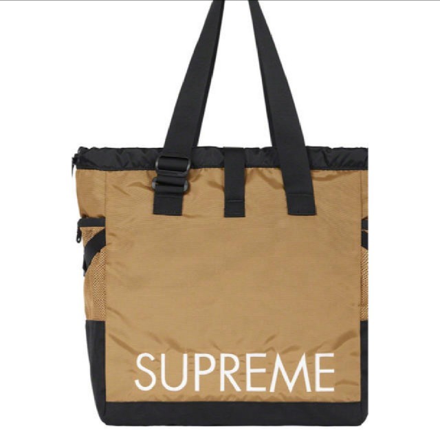 supreme north face tote bag gold トートバッグ