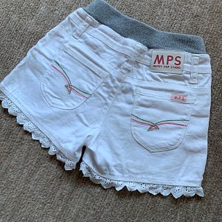 エムピーエス(MPS)の【MPS】女の子　120 白ショートパンツ(パンツ/スパッツ)