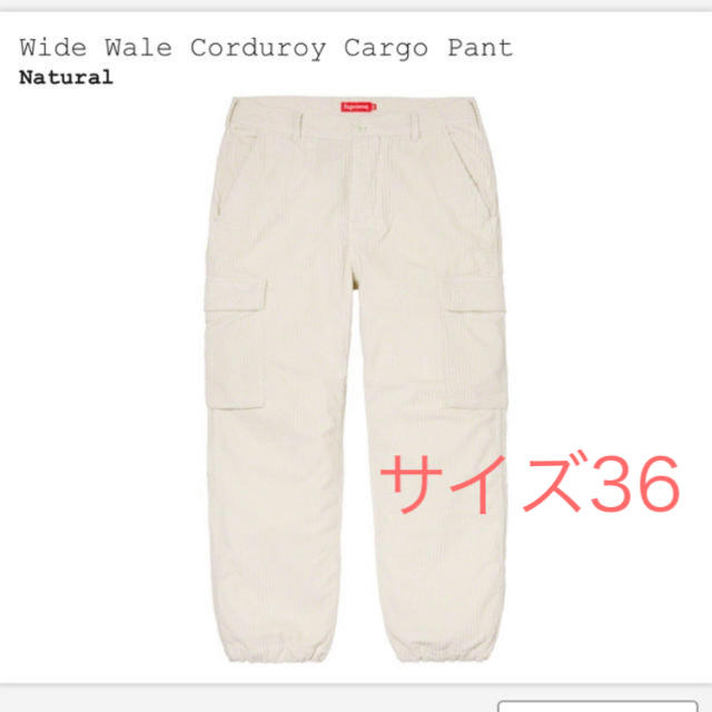 supreme wide wale Corduroy cargo pant XLパンツ
