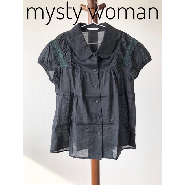 mysty woman(ミスティウーマン)の☆お値下げ【mysty woman】 ブラウス シャツ トップス レディースのトップス(シャツ/ブラウス(半袖/袖なし))の商品写真