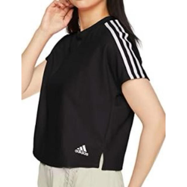 adidas(アディダス)のアディダス　ダブルニット　レディース　Tシャツ レディースのトップス(Tシャツ(半袖/袖なし))の商品写真