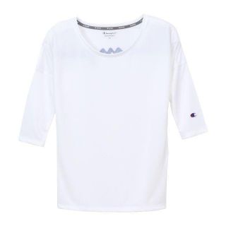 チャンピオン(Champion)の新品！チャンピオン　8分袖Tシャツ　ホワイト　L(Tシャツ(長袖/七分))