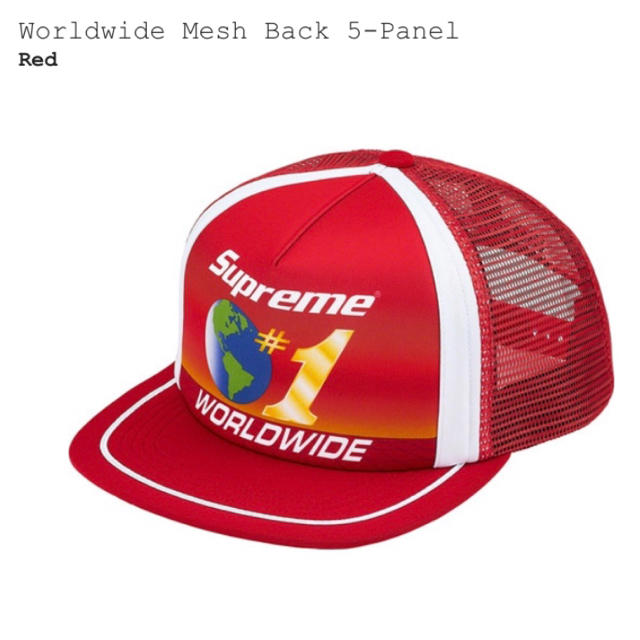 Red付属品Supreme Worldwide Mesh Back 5-Panel【新品】