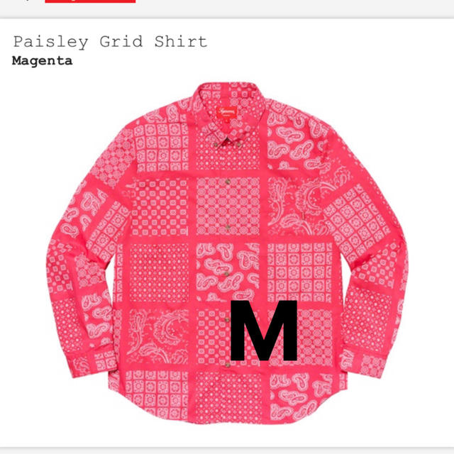 Supreme Paisley Grid Shirt M