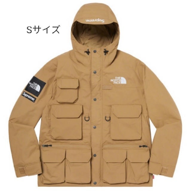 supreme north face cargo jacket gold S