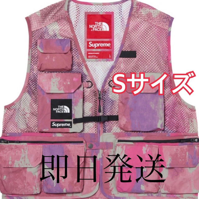 Sサイズ　supreme north face vest cargo