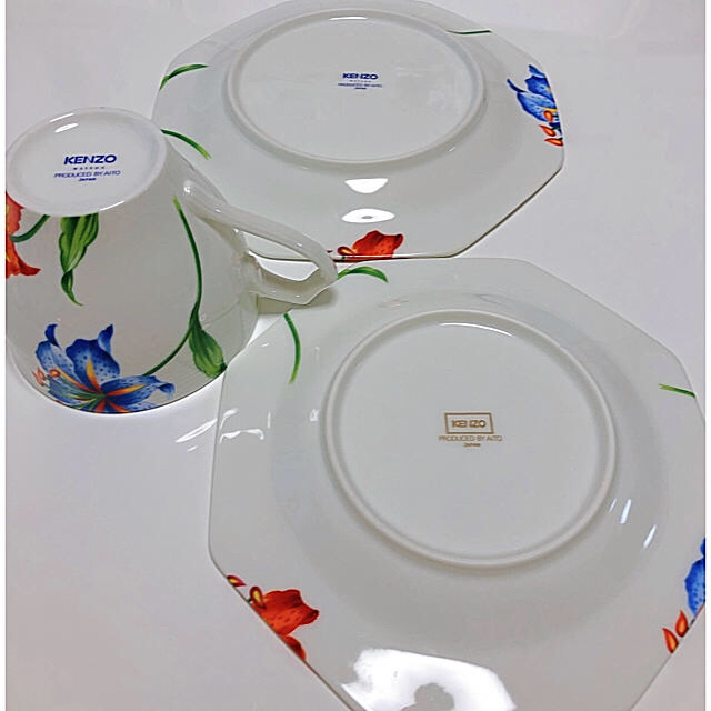 KENZO(ケンゾー)の専用です！❣️KENZO☆ケンゾー☆カップ＆ソーサー＆ケーキ皿 インテリア/住まい/日用品のキッチン/食器(食器)の商品写真