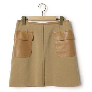 ルシェルブルー(LE CIEL BLEU)のトゥモローランド♡36 台形スカートミニスカートレザースカート(ミニスカート)