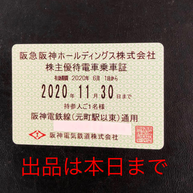 阪急阪神ホールディングス 株主優待電車乗車証 2020/11/30まで 【楽天