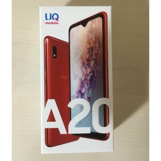 ギャラクシー(Galaxy)のGalaxy A20 simフリー　赤　レッド(スマートフォン本体)