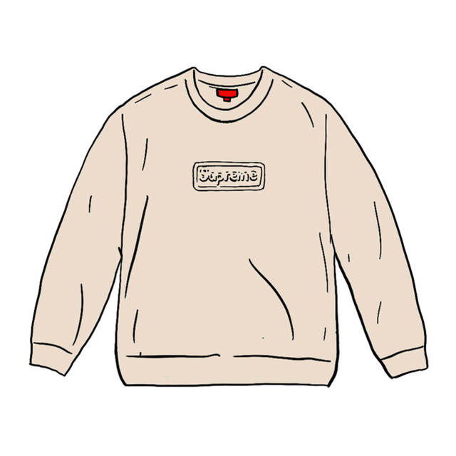 supreme cutout logo crewneck Lサイズトップス