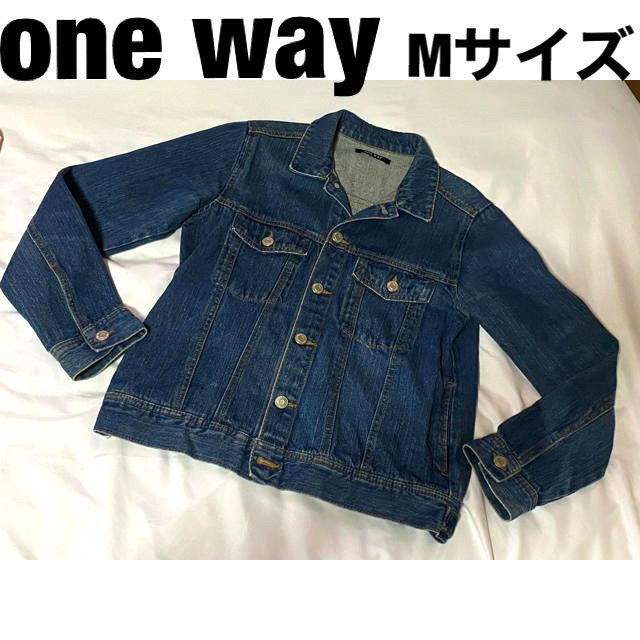 one*way(ワンウェイ)の【匿名配送】one way デニム Gジャン Mサイズ レディースのジャケット/アウター(Gジャン/デニムジャケット)の商品写真