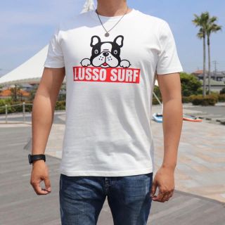 パタゴニア(patagonia)の目立つ☆LUSSO SURF サーフィンドッグTシャツ　Lサイズ☆RVCA(Tシャツ/カットソー(半袖/袖なし))